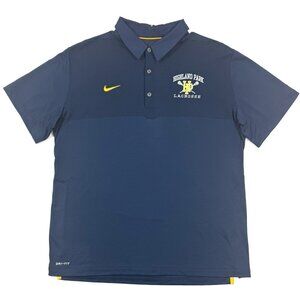 Nike Mens Polo Shirt Highland Park Dallas Scots HPHS Lacrosse Size XL Dri-Fit